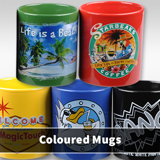 coloured mugs